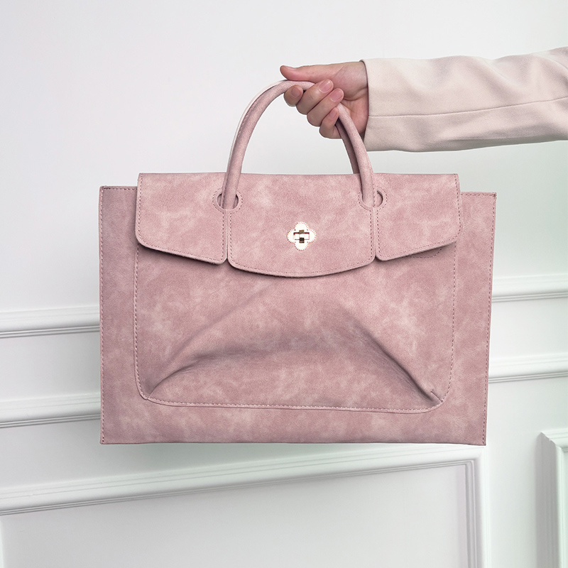 Elegante Rosa PU-Leder Laptop- – Women Hand Bags For Office Bewertung und Preis