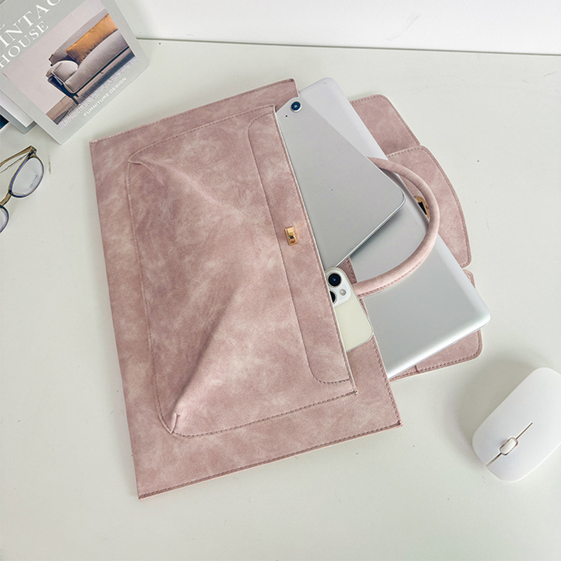 Elegante Rosa PU-Leder Laptop- – Women Hand Bags For Office Bewertung und Preis