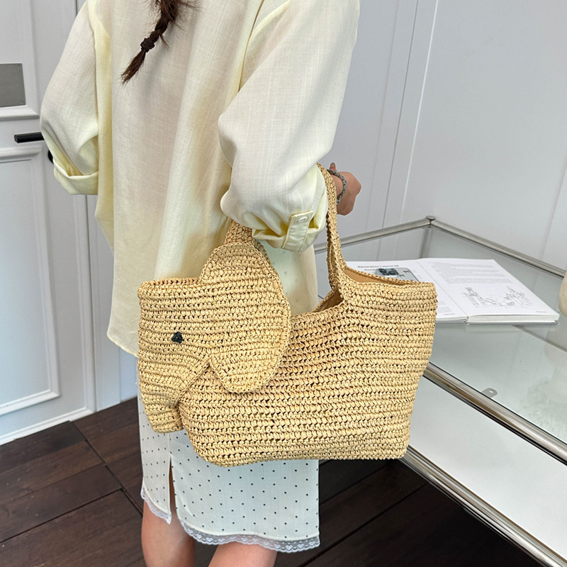 Elefantenförmige Raffia Handge – Women'S Raffia Bags Bewertung und Preis