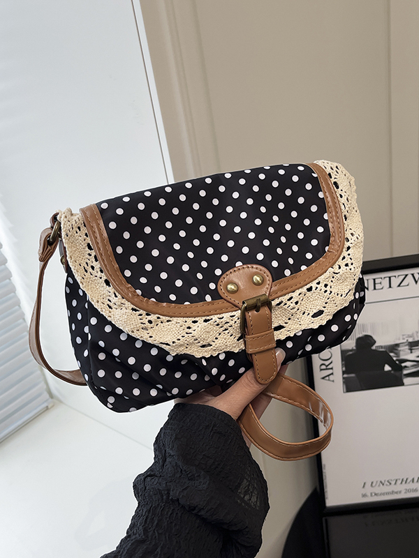 Retro Polka-Dot-Schultertasche – Women'S Young Bags Bewertung und Preis
